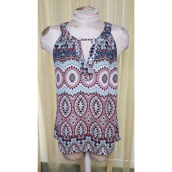 Skies are Blue Sleeveless Top Boho Size S - Picture 1 of 5